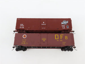 LOT of 6 HO Scale CGW/Southern/IC/B&O/CNW 50' Boxcars UPGRADED