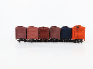 LOT of 6 HO Scale CGW/Southern/IC/B&O/CNW 50' Boxcars UPGRADED