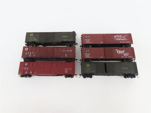 LOT of 6 HO Scale ATSF Santa Fe 50' Boxcars UPGRADED