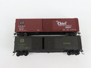 LOT of 6 HO Scale ATSF Santa Fe 50' Boxcars UPGRADED