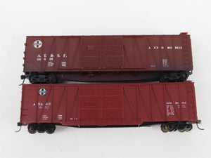 LOT of 6 HO Scale ATSF Santa Fe 50' Boxcars UPGRADED