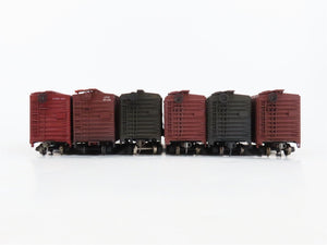 LOT of 6 HO Scale ATSF Santa Fe 50' Boxcars UPGRADED