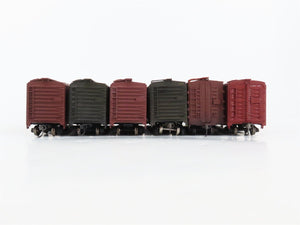 LOT of 6 HO Scale ATSF Santa Fe 50' Boxcars UPGRADED