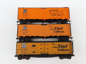 LOT of 10 HO Scale SFRD Santa Fe 40' Reefer Cars UPGRADED