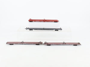 LOT of 4 HO Scale TTX/SP Assorted Flatcars Weathered & UPGRADED
