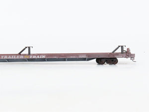 LOT of 4 HO Scale TTX/SP Assorted Flatcars Weathered & UPGRADED