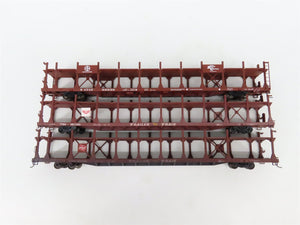 LOT of 5 HO Scale ATSF/GM&O/MILW/WAB/RI Open Autorack Cars UPGRADED