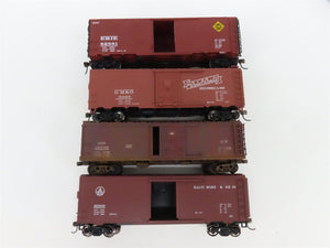 LOT of 10 HO Scale CGW/B&O/IC/ERIE/GM&O/PM 40' Boxcars Weathered & UPGRADED