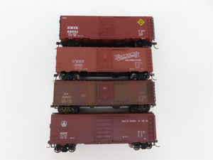 LOT of 10 HO Scale CGW/B&O/IC/ERIE/GM&O/PM 40' Boxcars Weathered & UPGRADED