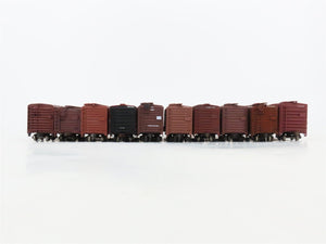 LOT of 10 HO Scale CGW/B&O/IC/ERIE/GM&O/PM 40' Boxcars Weathered & UPGRADED