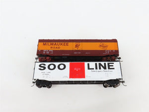 LOT of 6 HO Scale NPM/SOO/MILW/USLX/SPFE/PFE Assorted Boxcars UPGRADED