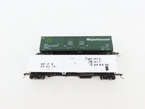 LOT of 6 HO Scale NPM/SOO/MILW/USLX/SPFE/PFE Assorted Boxcars UPGRADED