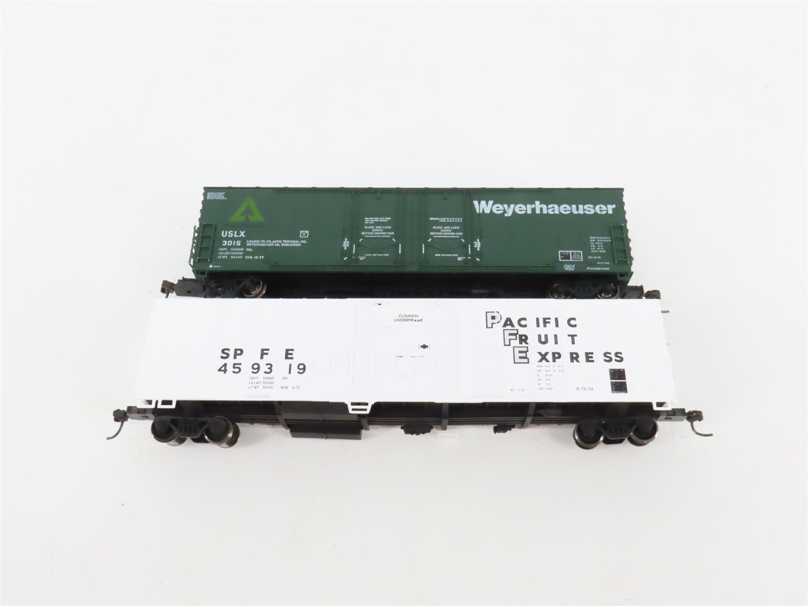 LOT of 6 HO Scale NPM/SOO/MILW/USLX/SPFE/PFE Assorted Boxcars UPGRADED