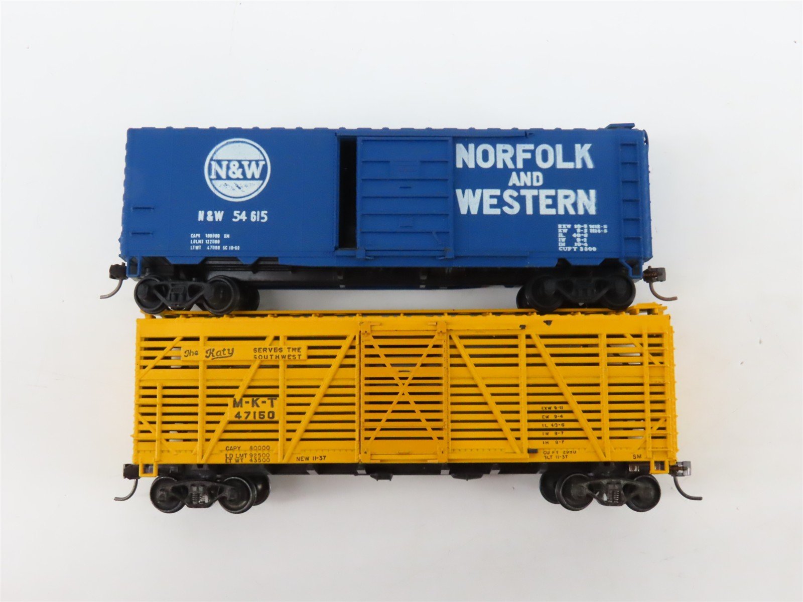 LOT of 10 HO Scale MILW/MKT/CGW/CP/N&W/UP/MKT Assorted Stock & Boxcars UPGRADED