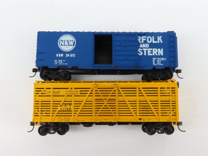 LOT of 10 HO Scale MILW/MKT/CGW/CP/N&W/UP/MKT Assorted Stock & Boxcars UPGRADED