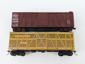 LOT of 10 HO Scale MILW/MKT/CGW/CP/N&W/UP/MKT Assorted Stock & Boxcars UPGRADED