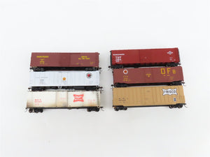 LOT of 6 HO Scale T&P/CGW/SLSF/UP/NPM/MHLX 50' Boxcars UPGRADED