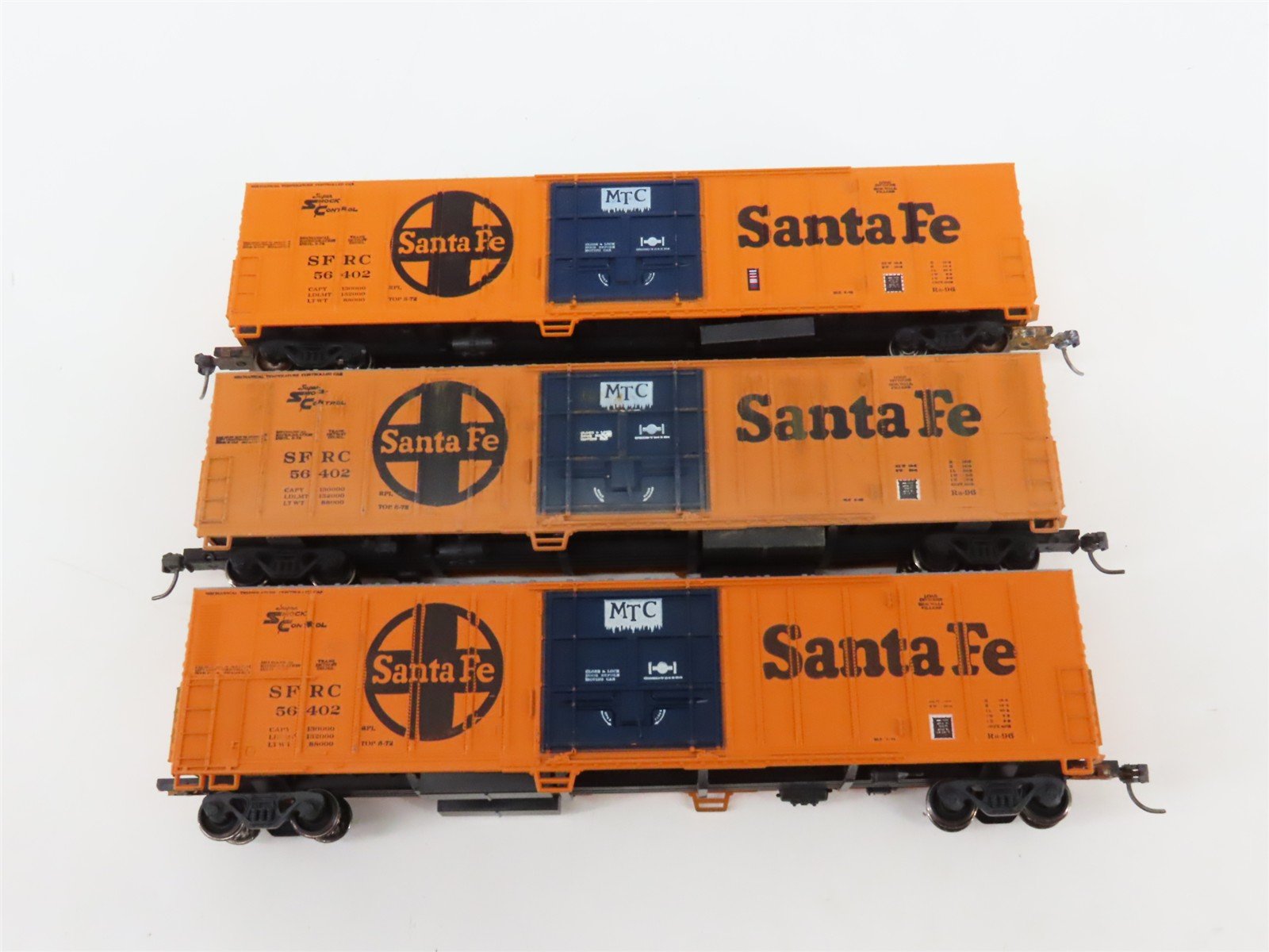LOT of 5 HO Scale SFRC Santa Fe 50' Boxcars UPGRADED