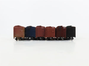 LOT of 6 HO Scale B&O/RI/Erie/CP/EL/PRR 50' Boxcars UPGRADED