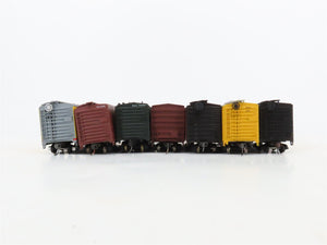 LOT of 7 HO Scale WP/SLSF/REX/PRR/UP/GBW 50' Boxcars UPGRADED