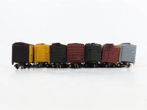 LOT of 7 HO Scale WP/SLSF/REX/PRR/UP/GBW 50' Boxcars UPGRADED