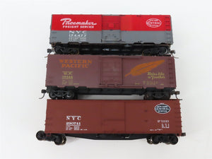 LOT of 10 HO Scale NYC/SLSF/PRR/REX/ACL/WP/NYC/SP/MILW 40' Boxcars UPGRADED