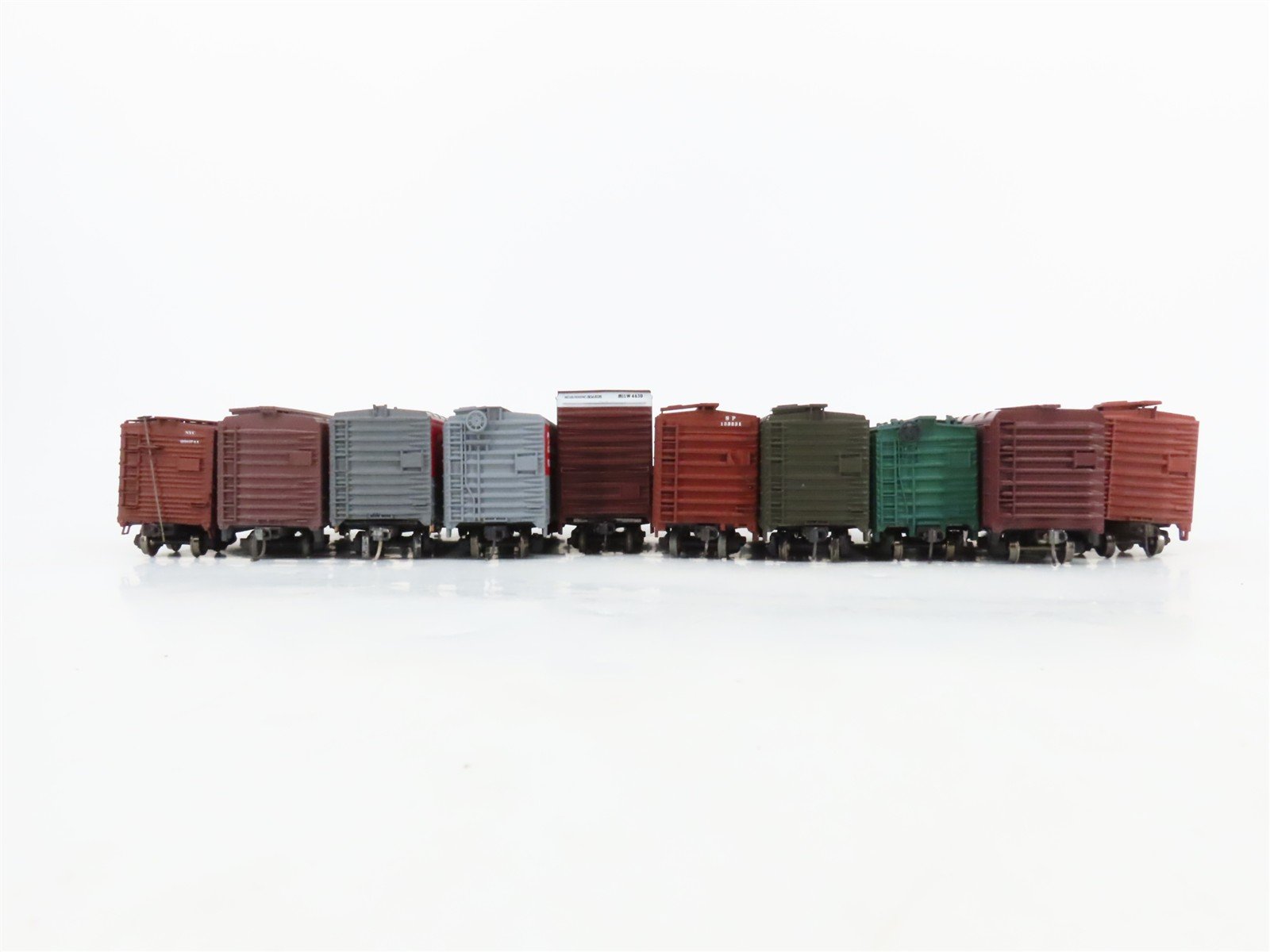 LOT of 10 HO Scale NYC/SLSF/PRR/REX/ACL/WP/NYC/SP/MILW 40' Boxcars UPGRADED