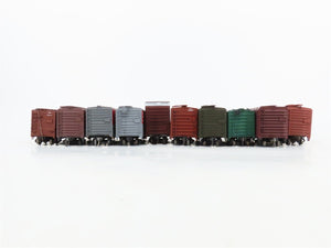 LOT of 10 HO Scale NYC/SLSF/PRR/REX/ACL/WP/NYC/SP/MILW 40' Boxcars UPGRADED