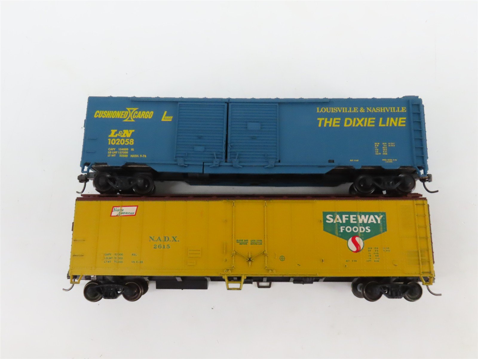LOT of 7 HO Scale GBW/GARX/NADX/L&N/LV/RF&P/SP 50' Boxcars UPGRADED