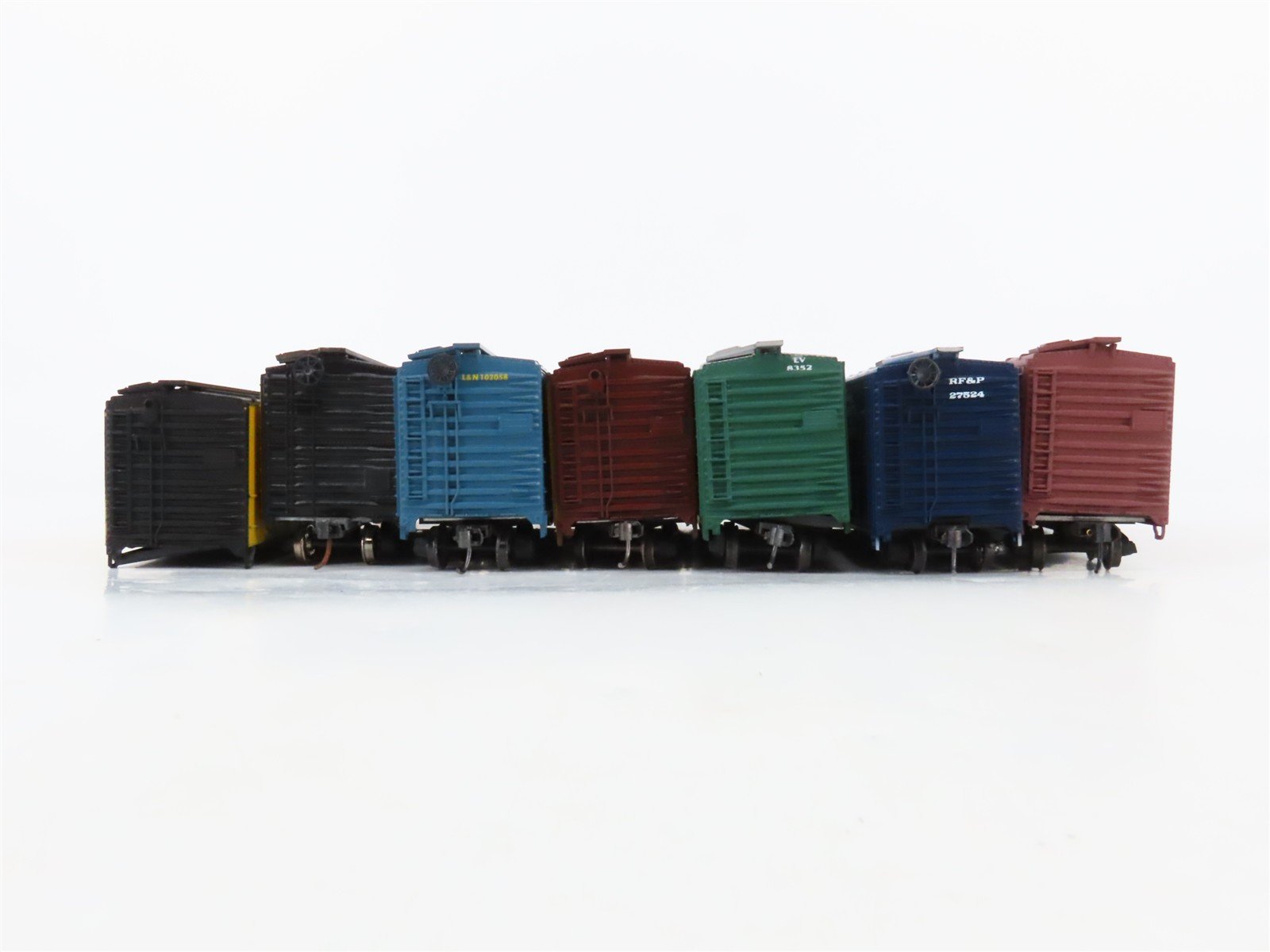 LOT of 7 HO Scale GBW/GARX/NADX/L&N/LV/RF&P/SP 50' Boxcars UPGRADED