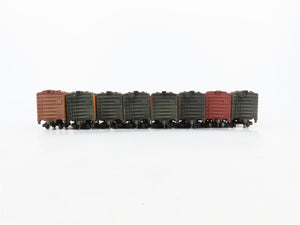 LOT of 8 HO Scale SFRD Santa Fe 40' Reefer Cars Weathered & UPGRADED