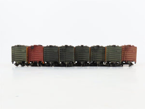 LOT of 8 HO Scale SFRD Santa Fe 40' Reefer Cars Weathered & UPGRADED