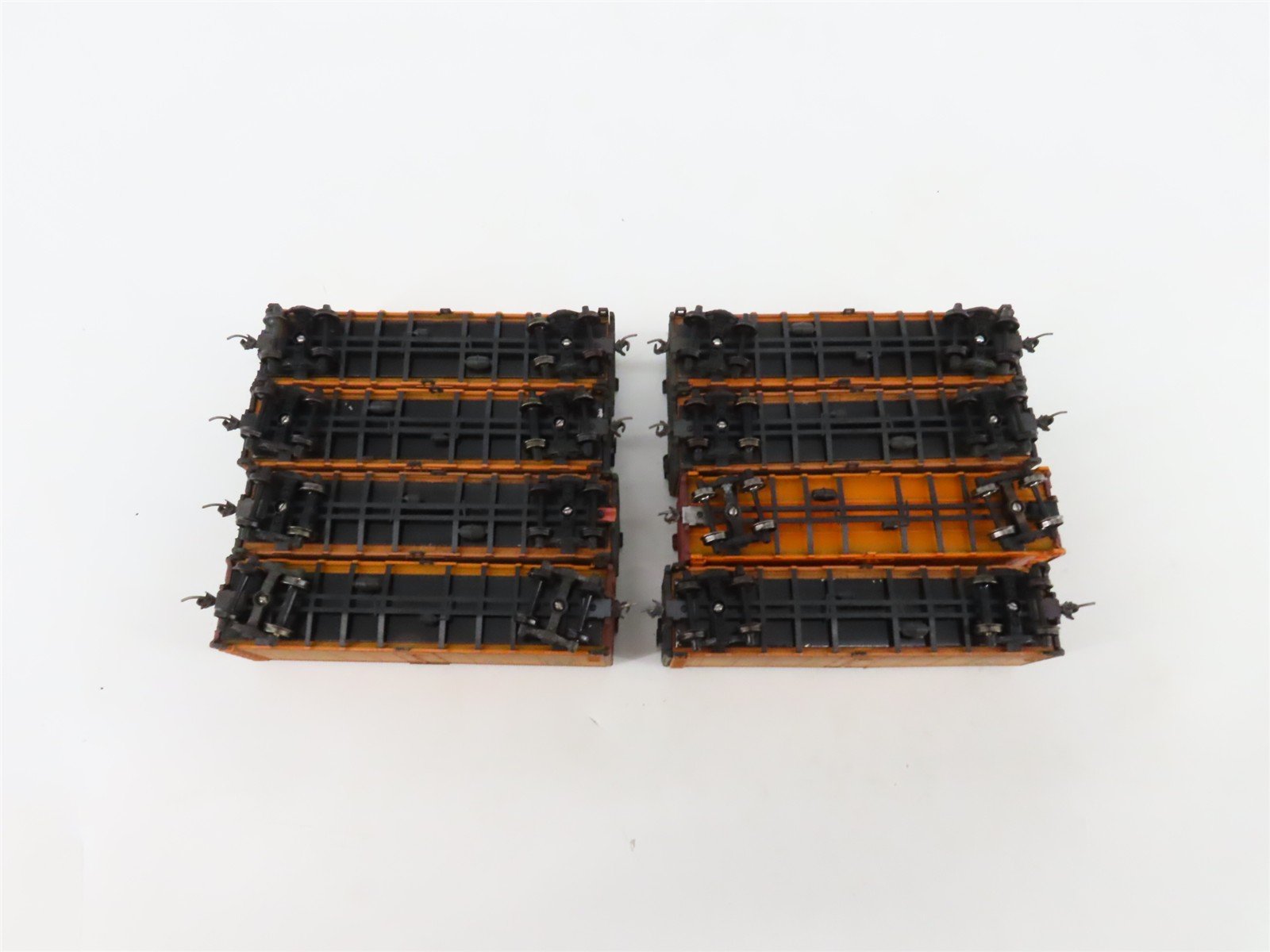 LOT of 8 HO Scale SFRD Santa Fe 40' Reefer Cars Weathered & UPGRADED