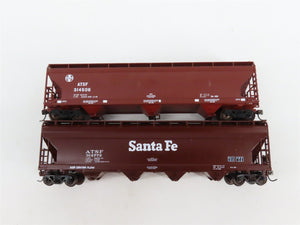 LOT of 8 HO Scale ATSF Santa Fe Assorted Boxcars & Hoppers UPGRADED