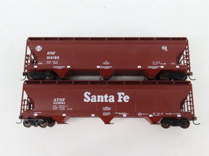 LOT of 8 HO Scale ATSF Santa Fe Assorted Boxcars & Hoppers UPGRADED