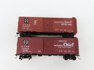 LOT of 8 HO Scale ATSF Santa Fe Assorted Boxcars & Hoppers UPGRADED