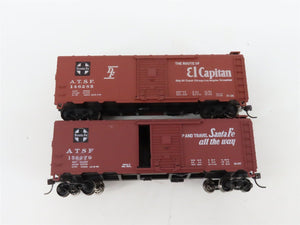 LOT of 8 HO Scale ATSF Santa Fe Assorted Boxcars & Hoppers UPGRADED