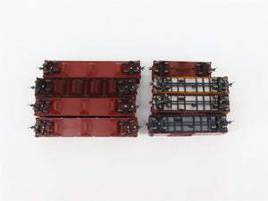 LOT of 8 HO Scale ATSF Santa Fe Assorted Boxcars & Hoppers UPGRADED