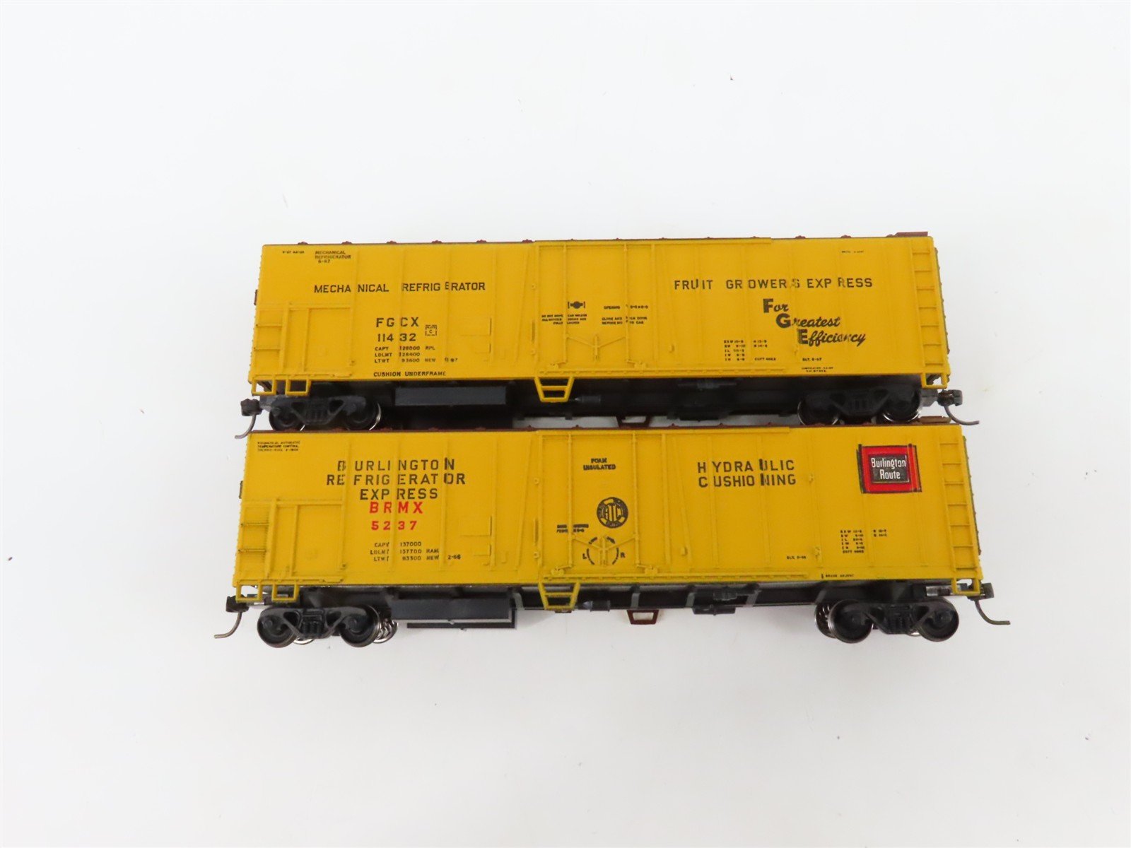 LOT of 6 HO Scale FGCX/BRMX/PFE Mechanical Reefer Cars UPGRADED