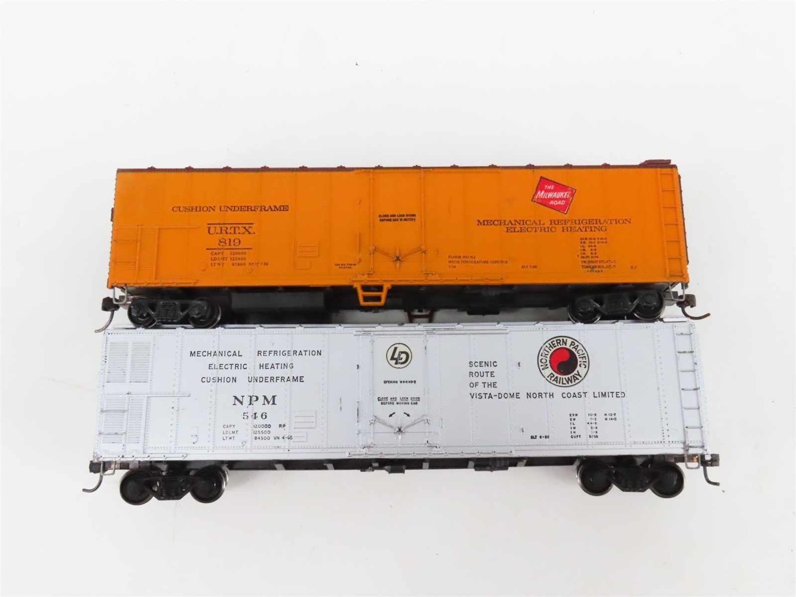 LOT of 6 HO Scale NPM/URT/UPFE/BRMX Assorted Mechanical Reefer Cars UPGRADED