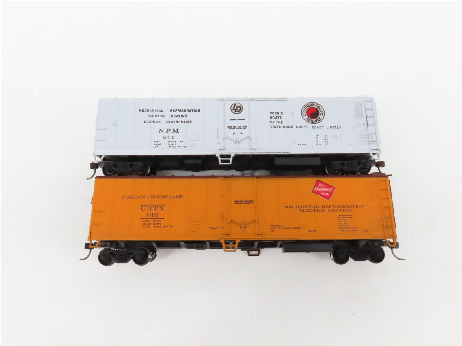 LOT of 6 HO Scale NPM/URT/UPFE/BRMX Assorted Mechanical Reefer Cars UPGRADED
