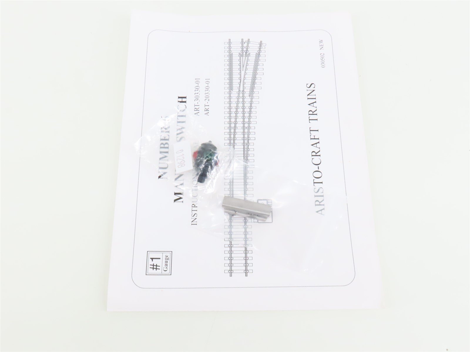 G Scale Aristo-Craft ART-20330 SS #6 Manual Righthand Switch Track Piece