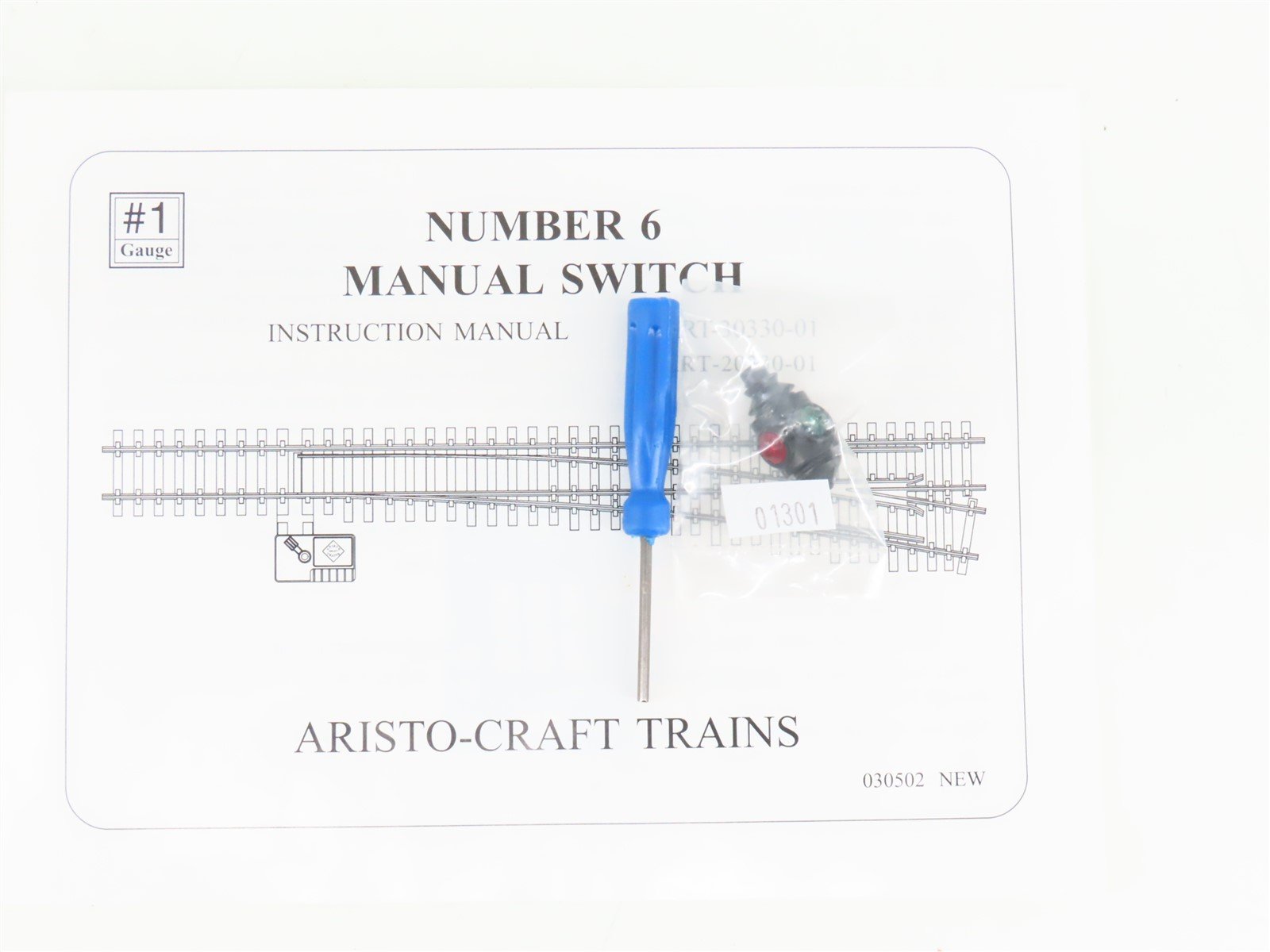 G Scale Aristo-Craft ART-20330 SS #6 Manual Righthand Switch Track Piece