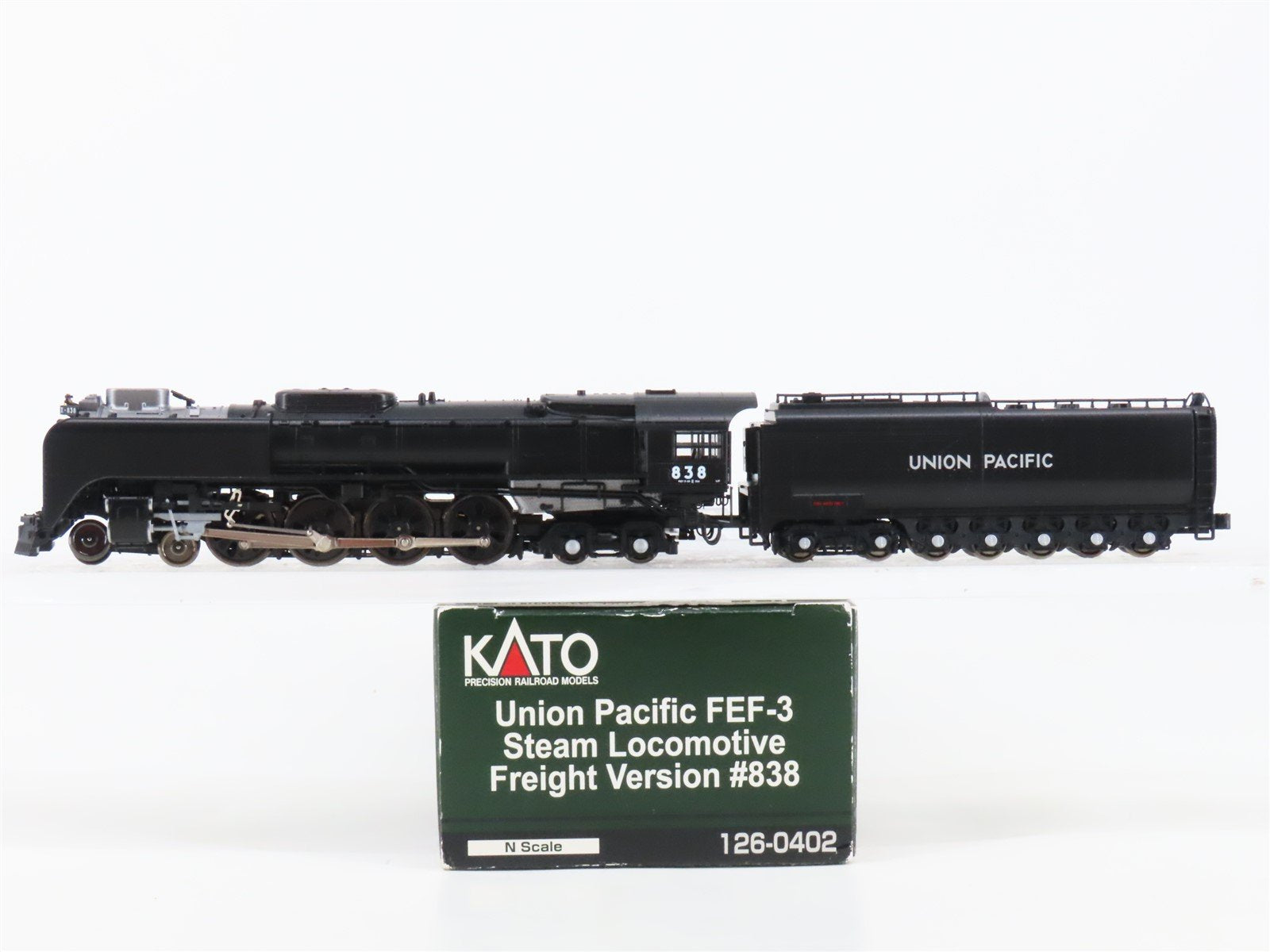 N Scale KATO 126-0402 UP Union Pacific FEF-3 4-8-4 Steam Locomotive #838