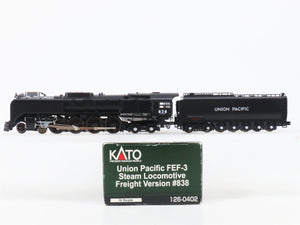 N Scale KATO 126-0402 UP Union Pacific FEF-3 4-8-4 Steam Locomotive #838