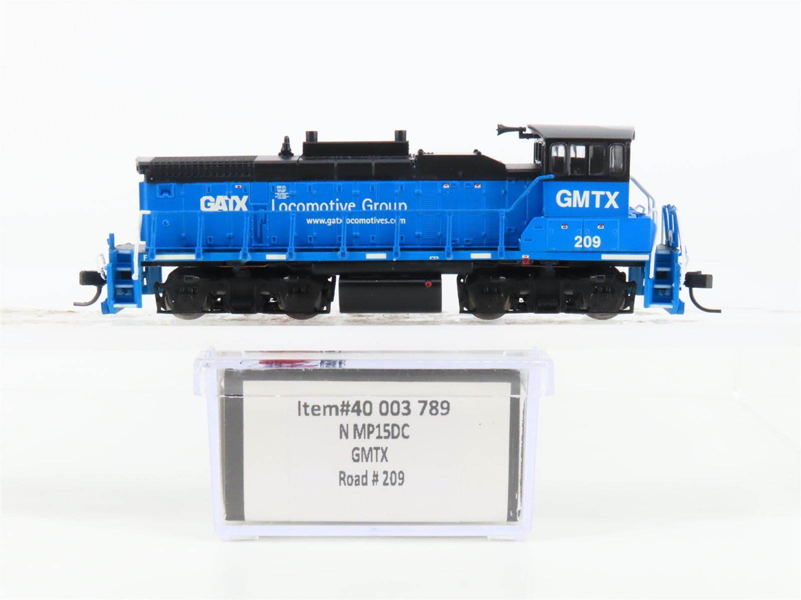 N Scale Atlas 40003789 GMTX Leasing MP15DC Diesel Locomotive #209