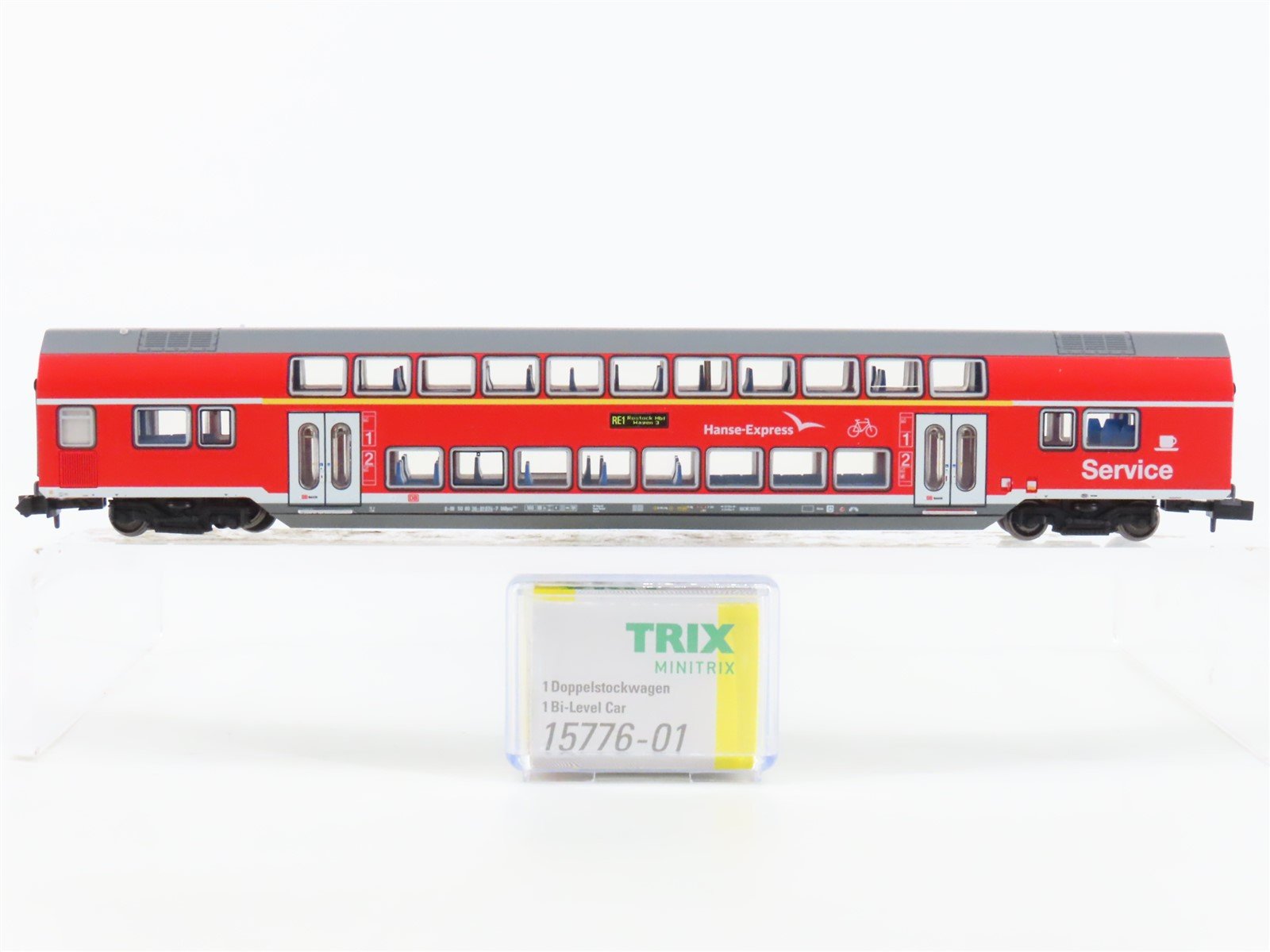 N Scale Trix 15776-01 DB Deutsche Bahn Hanse-Express Bi-Level Passenger Car