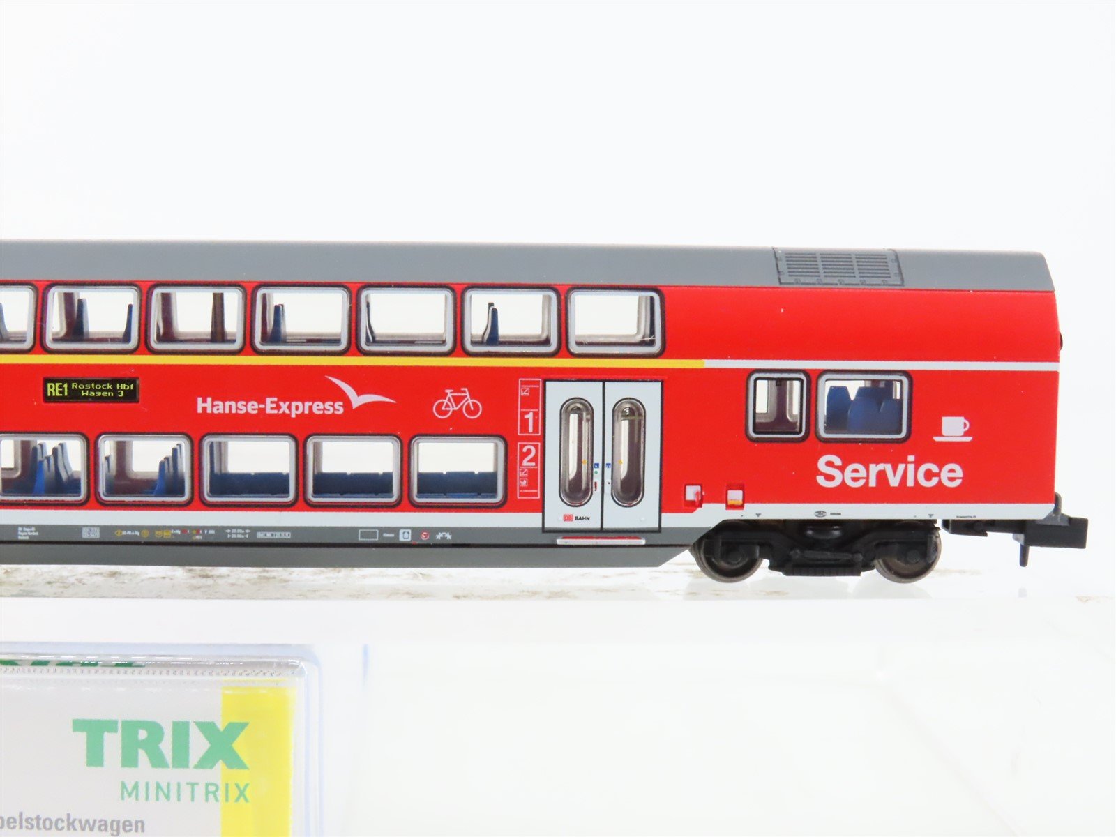 N Scale Trix 15776-01 DB Deutsche Bahn Hanse-Express Bi-Level Passenger Car