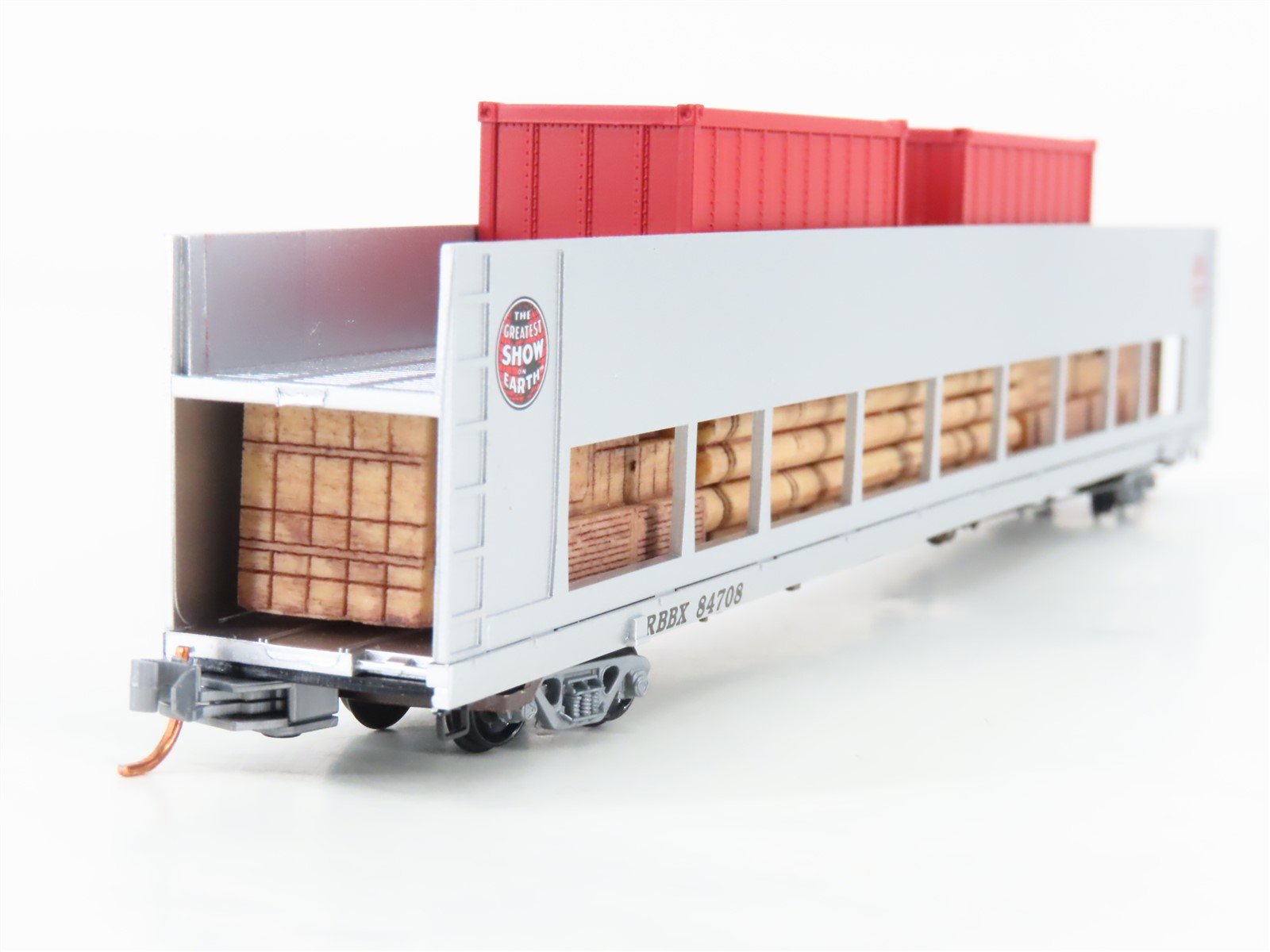 N Micro-Trains MTL 11200710 RBBX Ringling Bros 89' Bi-Level Auto Rack #4708