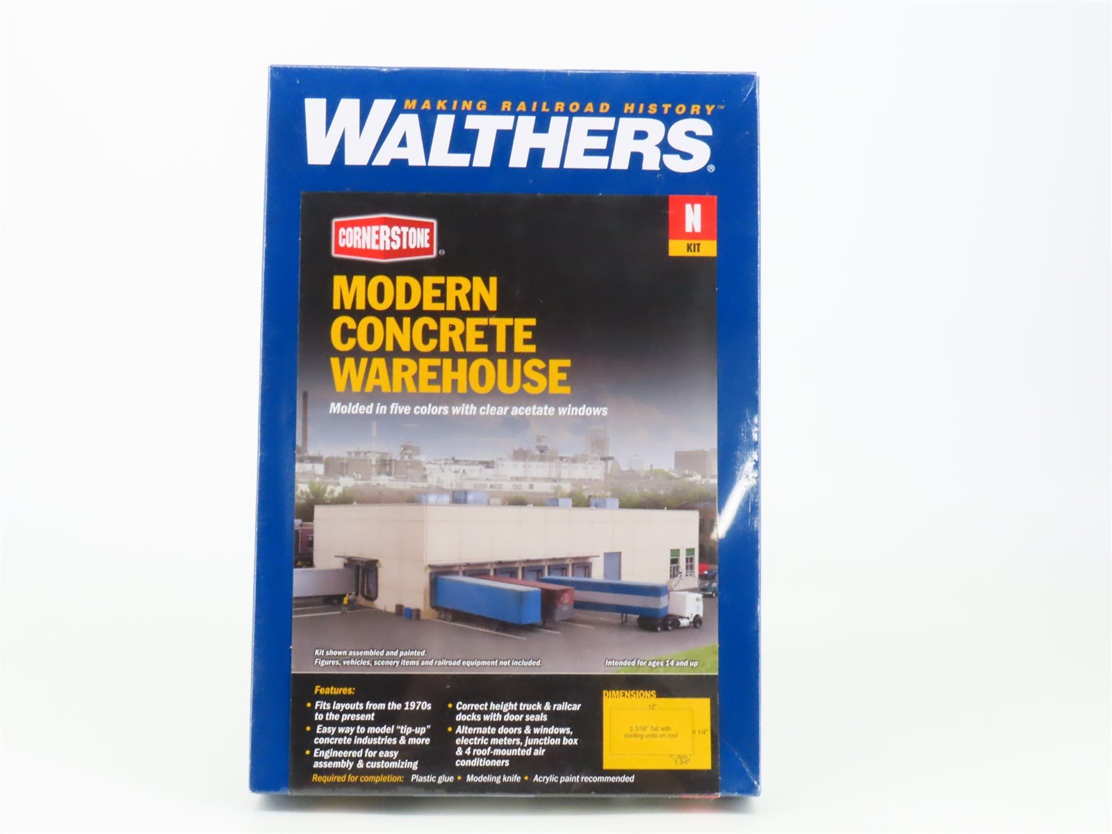 N Scale Walthers 933-3862 Modern Concrete Warehouse Building Kit SEALED